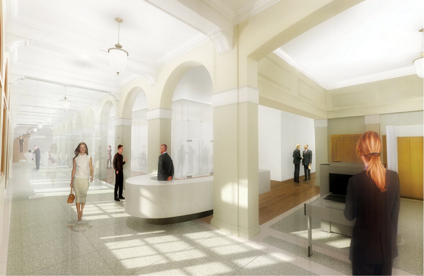 Lobby of the Wayne N. Aspinall Federal Building and U.S. Courthouse, Grand Junction, Colo., a $14.3 million, ARRA-funded GSA mod