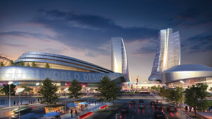 Sitting on the outskirts of Seoul, the Guri World Design Centre will be the focal point of the Nature Culture and Design mixed-u