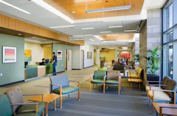 Banner Health Center Maricopa, near Phoenix, is the first project created from a template that SmithGroupJJR developed for client Banner Health. The 41,000-sf facility supports a mix of 12 primary care and specialist physicians, but can ultimately expand to as much as 87,400 sf and 36 physicians. It now offers general radiology, mammography, and ultrasound, but is built to accommodate future MRI, CT, and nuclear medicine modalities. PHOTO: GREGG MASTORAKOS Banner Health Center Maricopa, near Phoenix, is the first project created from a template that SmithGroupJJR developed for client Banner Health. The 41,000-sf facility supports a mix of 12 primary care and specialist physicians, but can ultimately expand to as much as 87,400 sf and 36 physicians. It now offers general radiology, mammography, and ultrasound, but is built to accommodate future MRI, CT, and nuclear medicine modalities. PHOTO: GREGG MASTORAKOS