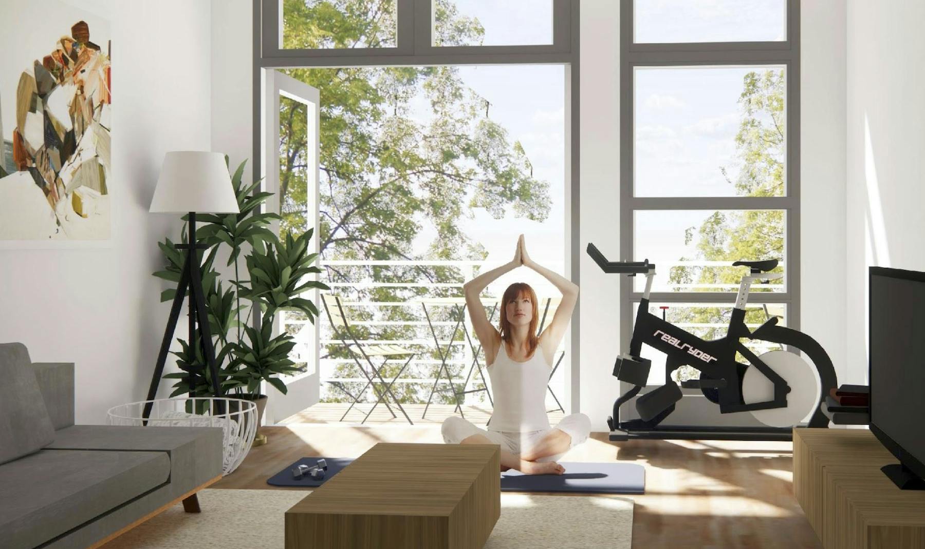 A post-pandemic &lsquo;new normal&rsquo; for apartments, Grimm + Parker, Building Design+Construction 2021 Exercise area