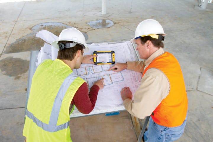 Project Managers Can Use The Trimble Tablet Rugged Pc To Check That Onsite 2 D Documents Match 3 D Constructability Models