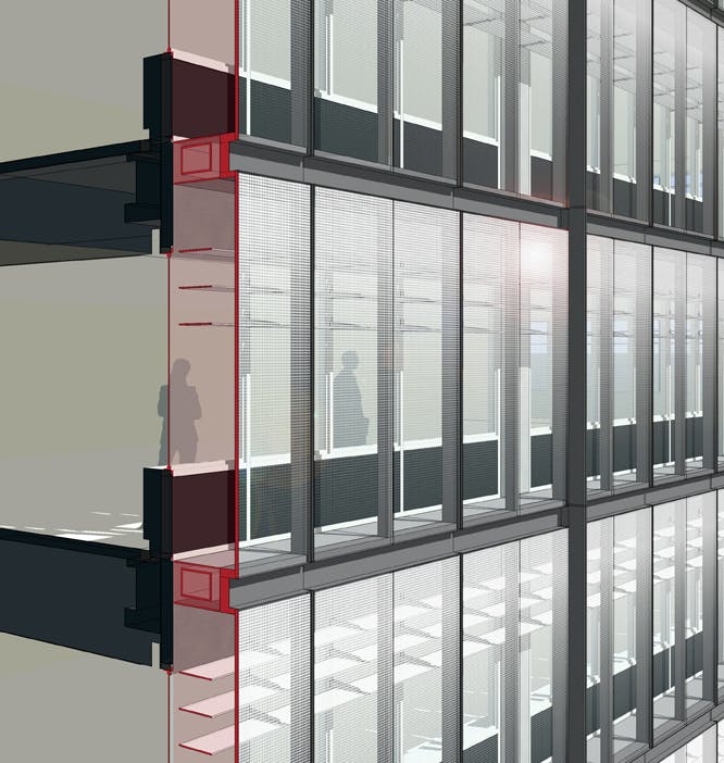 The new outer envelope of the A.J. Celebrezze Federal Building serves as a thermal blanket in winter, reducing the need for mech