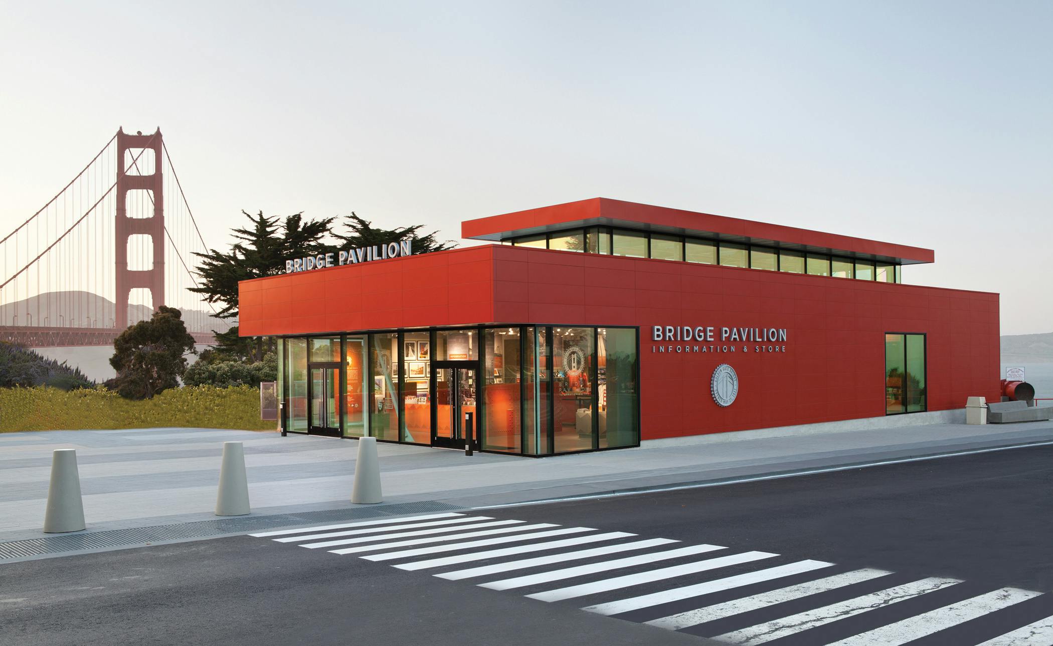 The Golden Gate Bridge Pavilion Marks The Famous Bridge's 75 Years And Utilizes Nichiha Usa's Illumination Series Panels