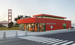 The Golden Gate Bridge Pavilion Marks The Famous Bridge's 75 Years And Utilizes Nichiha Usa's Illumination Series Panels The Golden Gate Bridge Pavilion Marks The Famous Bridge's 75 Years And Utilizes Nichiha Usa's Illumination Series Panels