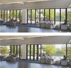 Single Glazed Storefronts In The Student Center At Californias West Valley College Were Replaced With Aluminum Framed, Thermally Broken Windows From Nana Wall In A Bronze Finish That Emulates The Look Of The Original Building Photo: Nana Wall Systems Inc Single Glazed Storefronts In The Student Center At Californias West Valley College Were Replaced With Aluminum Framed, Thermally Broken Windows From Nana Wall In A Bronze Finish That Emulates The Look Of The Original Building Photo: Nana Wall Systems Inc