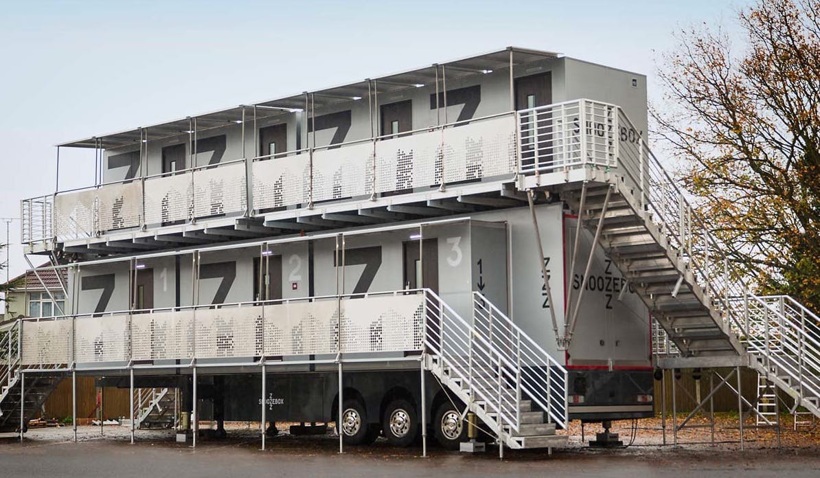 Snoozebox&rsquo;s portable hotel rooms make outside events more livable