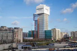 Prefab factory in the sky: Mace Group built working factories on top of under-construction high rises Prefab factory in the sky: Mace Group built working factories on top of under-construction high rises