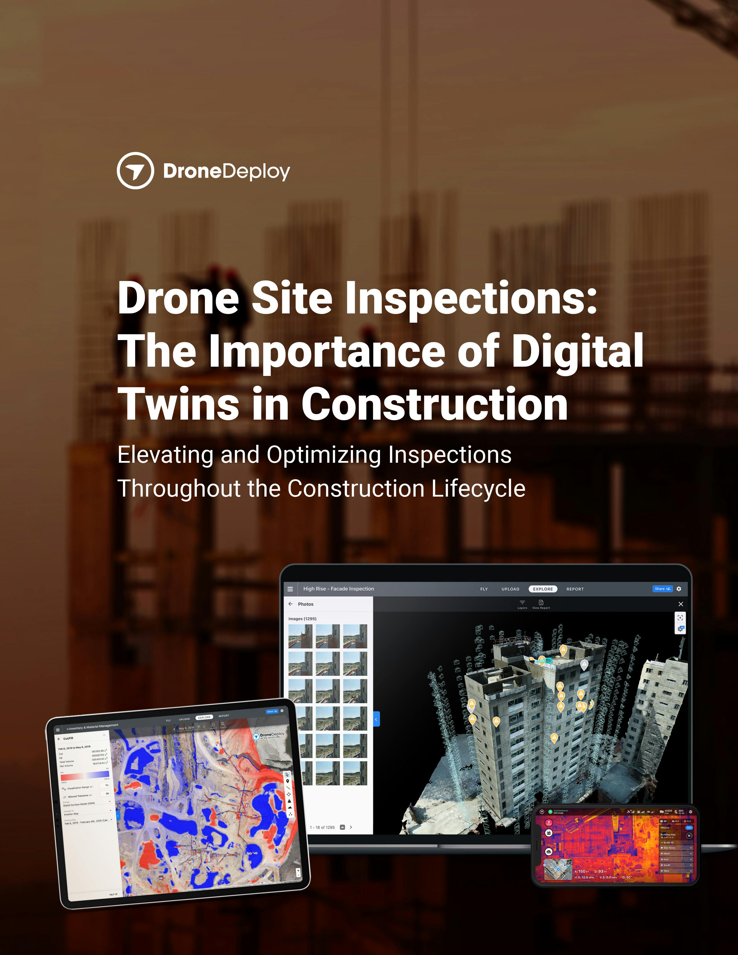 Drone Deploy Drone Site Inspections The Importance Of Digital Twins In Construction Ebook Cover (1)
