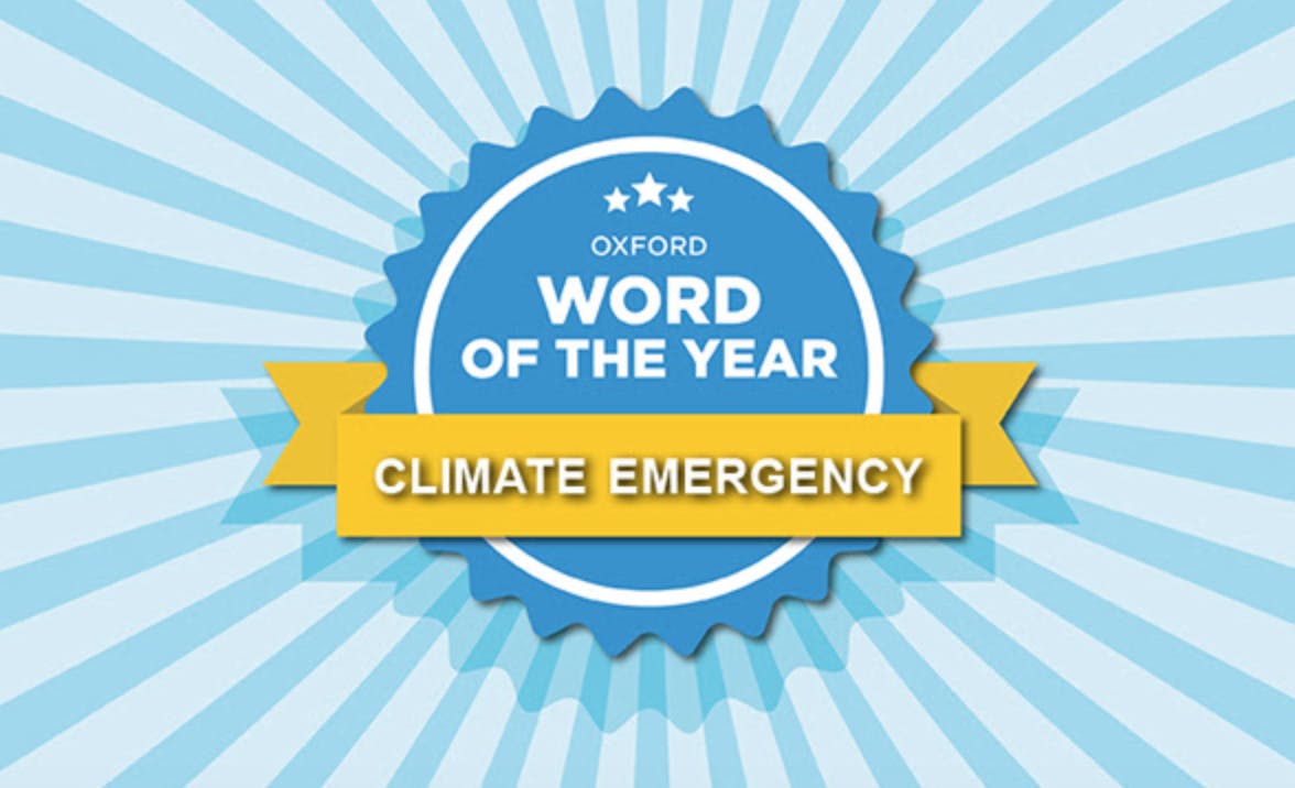 'Climate emergency' is 2019's Word of the Year
