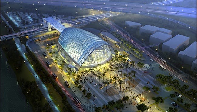 The Anaheim (Calif.) Regional Transportation Intermodal Center, designed by HOK, Parsons Brinckerhoff, and Buro Happold, was hon