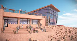 Pikes Peak visitor complex will appear carved into the mountainside, at 14,115 feet Pikes Peak visitor complex will appear carved into the mountainside, at 14,115 feet