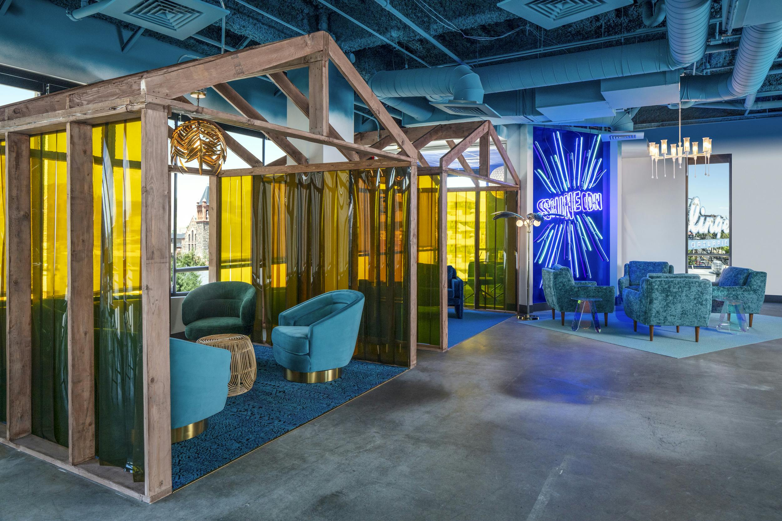 Workplace HQ for party clothing company Shinesty celebrates its bold, whimsical products