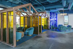Workplace HQ for party clothing company Shinesty celebrates its bold, whimsical products Workplace HQ for party clothing company Shinesty celebrates its bold, whimsical products
