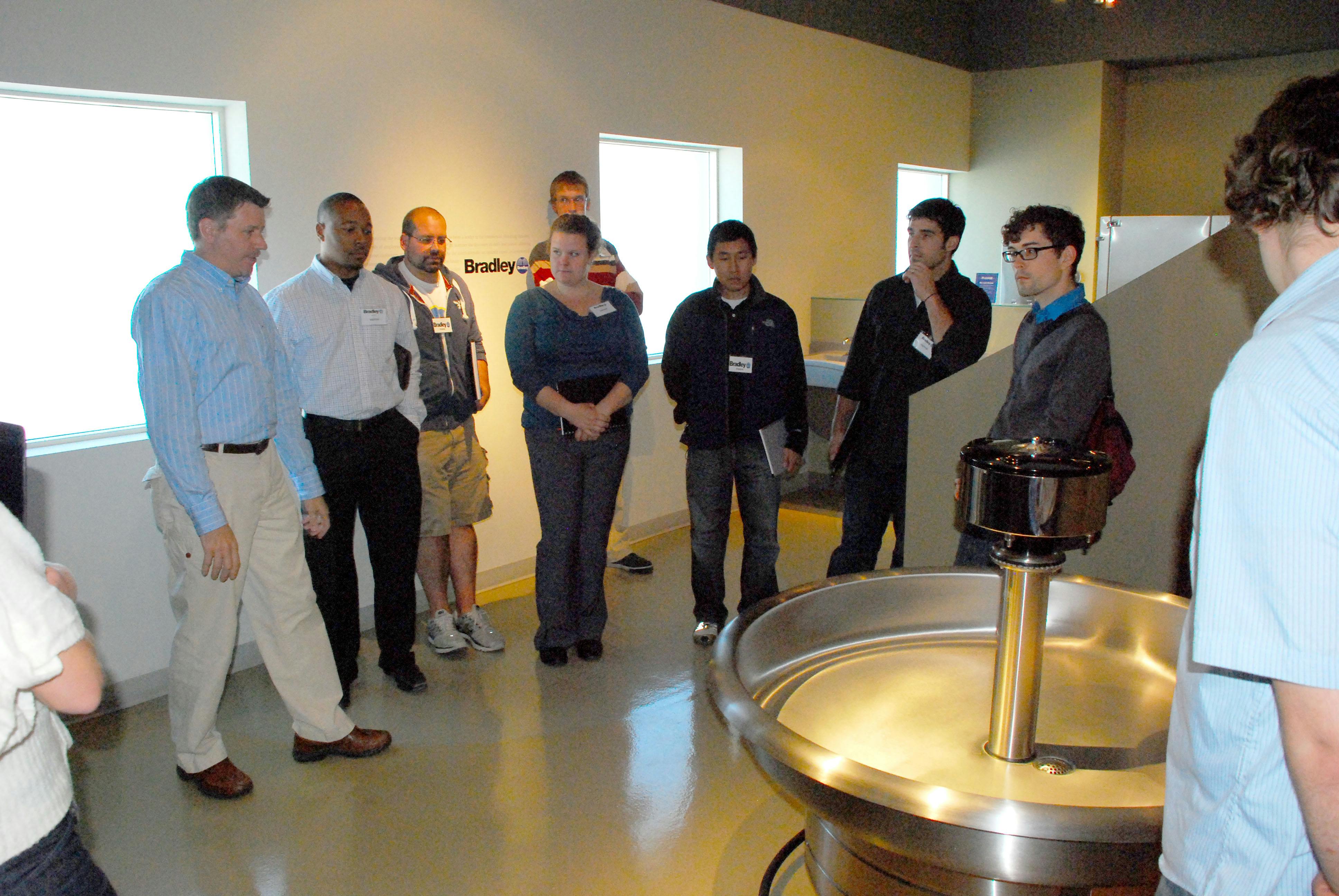 UWM Architecture students tour Bradley's design center and manufacturing plant as they are briefed on the Studio entitled 'Intel