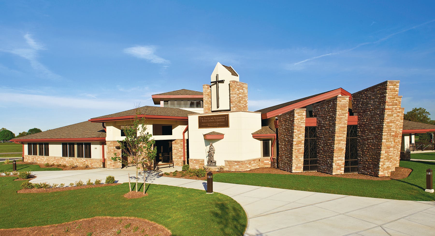The New Structure Serves As The Cemetery's Focal Architectural Point And Center Of Operations
