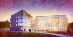 The George and Ellen Rieveschl Digitorium is the figural heart of Griffin Hall, comprising a two-story hall, embraced by the lay The George and Ellen Rieveschl Digitorium is the figural heart of Griffin Hall, comprising a two-story hall, embraced by the lay