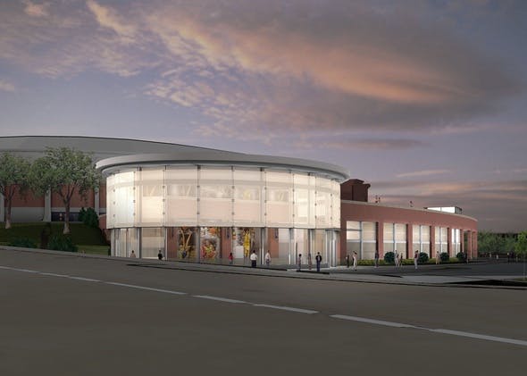 Fifty-six Induction High Bay fixtures manufactured by EverLast Lighting were installed during construction of the university's s