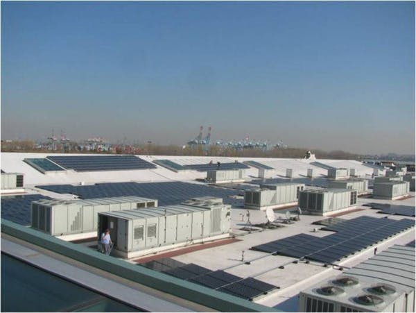 The project is comprised of more than 15,000 high efficiency SunPower panels, and generates approximately the amount of power re