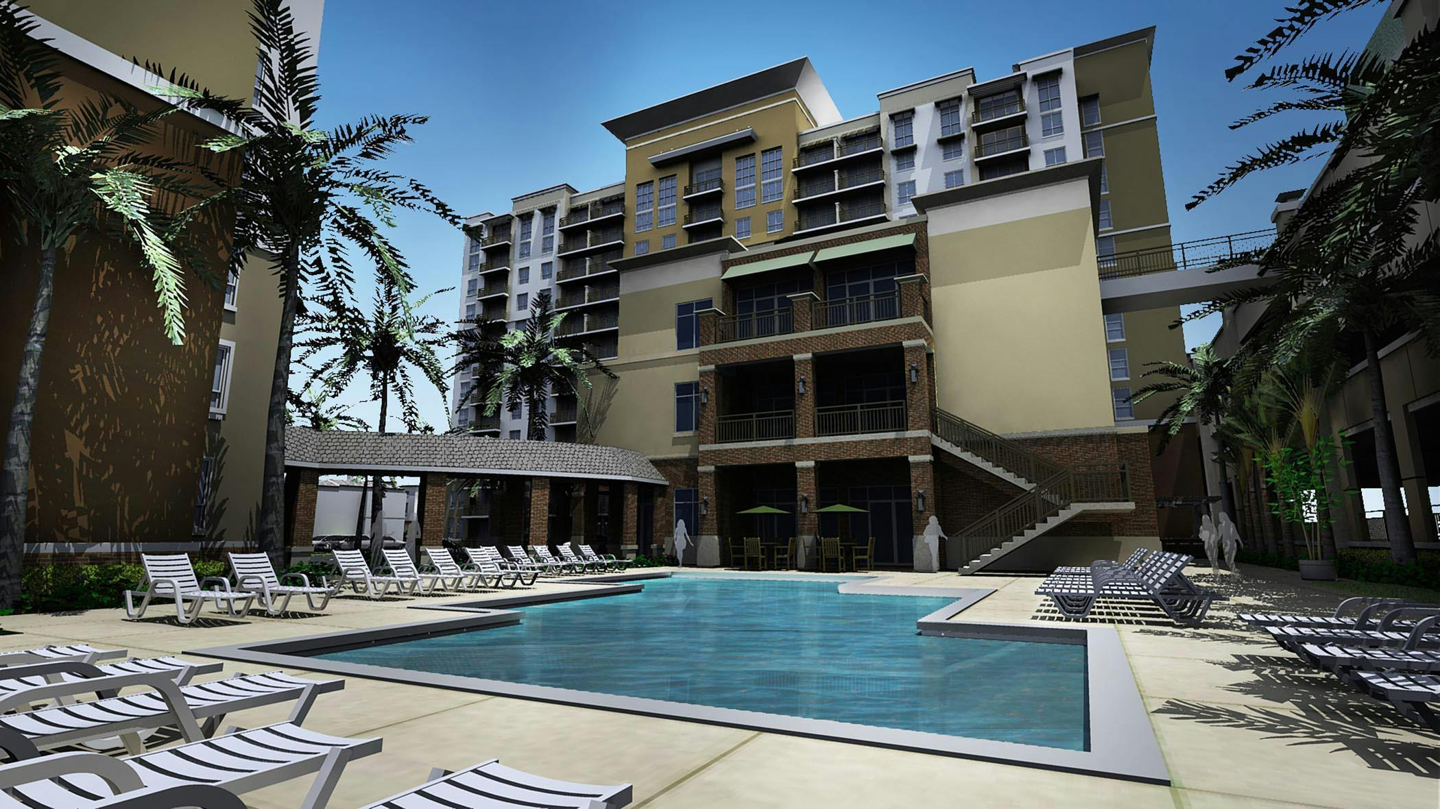 One Plantation wil have one-, two- and three-bedroom residences, as well as a 15,600-sf clubhouse and a residential parking gara