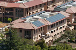Photovoltaic Panels Atop The Knight Management Center At The Stanford Graduate School Harvest Enough Solar Energy To Power 12 Photovoltaic Panels Atop The Knight Management Center At The Stanford Graduate School Harvest Enough Solar Energy To Power 12