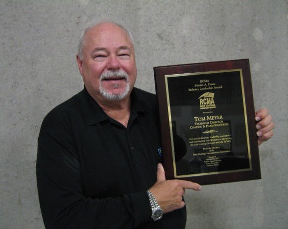 Tom Meyer, technical director at Coating & Foam Solutions, is the recipient of the RCMA's Martin A. Davis Industry Leadership Aw