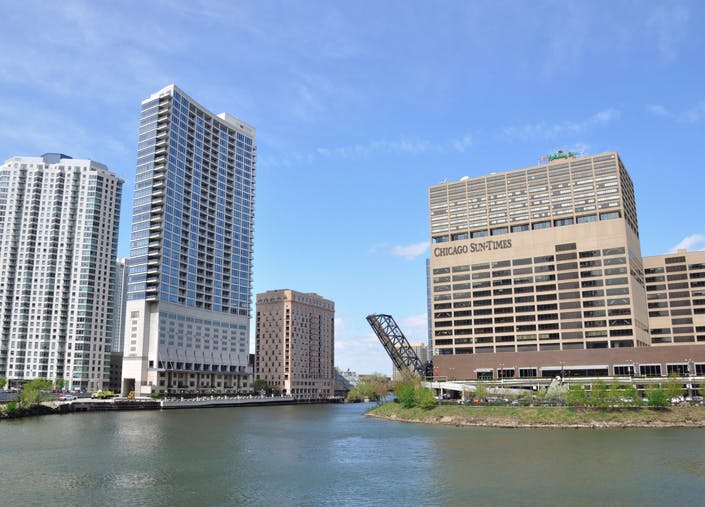 Wolf Point , The Beginning Of The Chicago Rivers South Branch