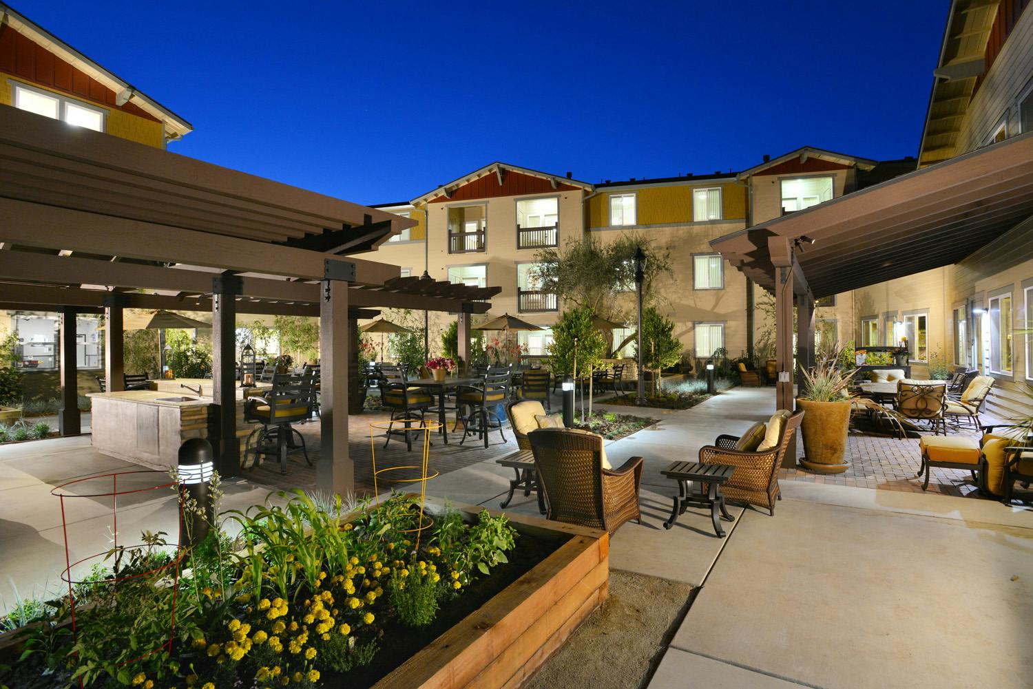 Outdoor Amenities Include A Patio Area With A Bbq Center, Relaxing Fountain And Outdoor Lounging Areas
