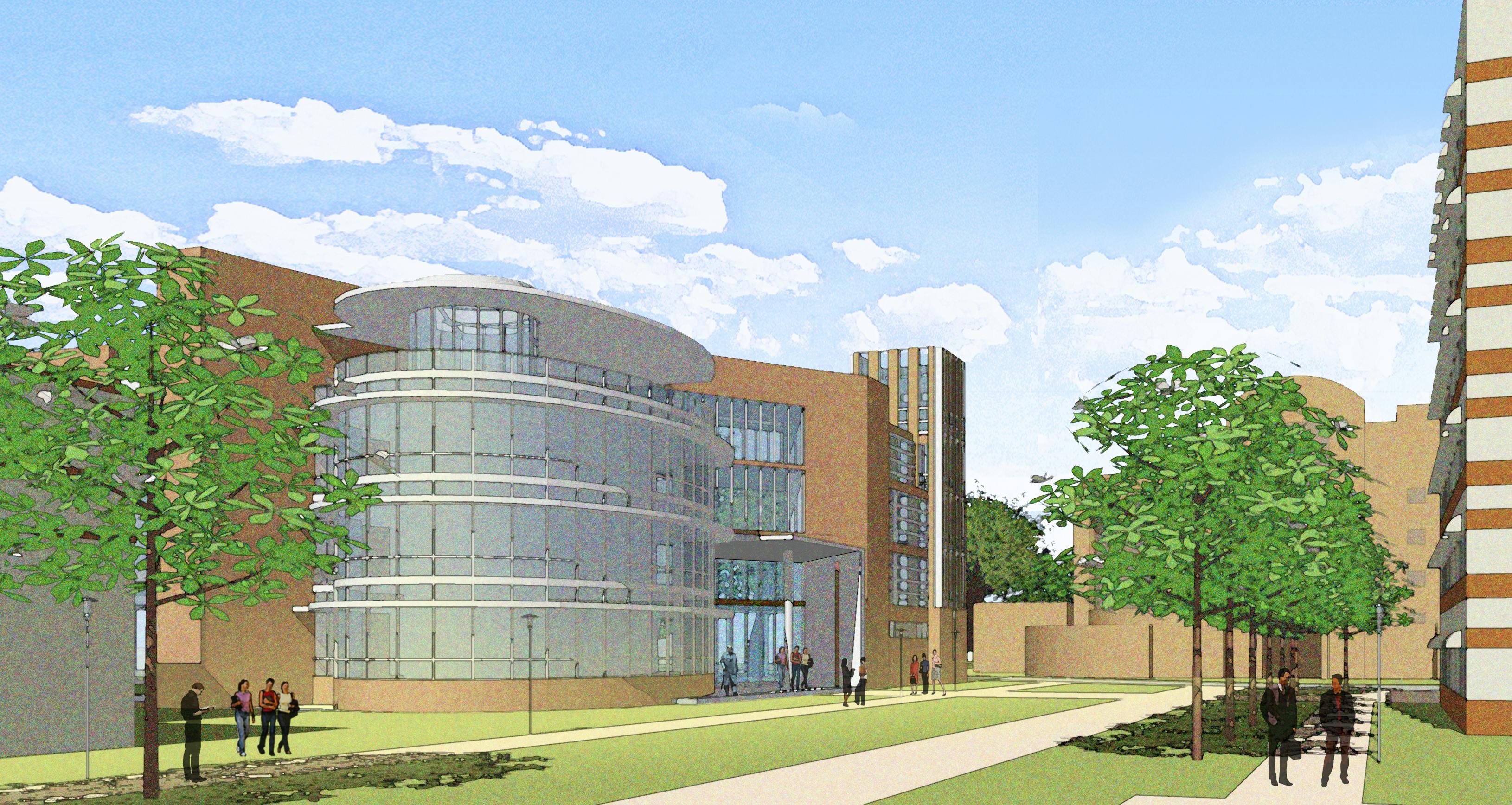 Designed by Heery International and slated to open in October 2014, the four-story, 90,000-sf facility will also include the rec