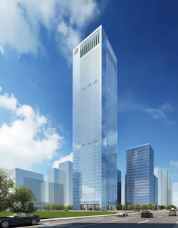 The new signature tower in Shunde will be the tallest structure in the area, at a height of 200 meters, and will be a centerpiec The new signature tower in Shunde will be the tallest structure in the area, at a height of 200 meters, and will be a centerpiec