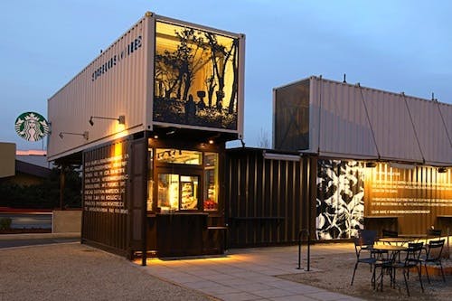Opened In 2012, This Suburban Seattle Starbucks Was Built With Shipping Containers