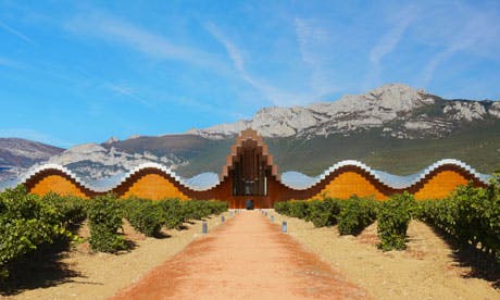 Ysios winery by architect Santiago Calatrava. Photo: Elena de las Heras / Alamy/Alamy