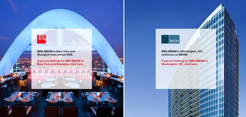 BBG-BBGM's New York and Shanghai employees join HOK; BBG-BBGM in Washington, D.C., continues as BBGM