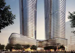 A Ground Level Podium Will Serve As A Plinth For Two Towers In The New Ziraat Bank Headquarters Complex Images Courtesy Kpf A Ground Level Podium Will Serve As A Plinth For Two Towers In The New Ziraat Bank Headquarters Complex Images Courtesy Kpf