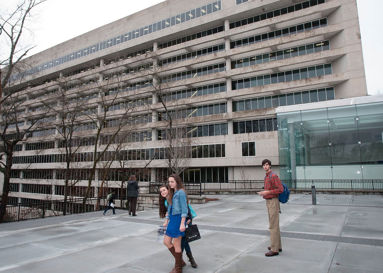 The centerpiece of the school is the 11-story Lakeside building, which was built in 1977. Photo courtesy Atlanta Public Schools
