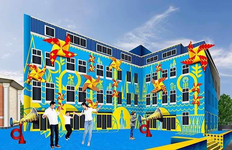 The Pinwheel Is Driven By Hidden Microphones And Connected Motors