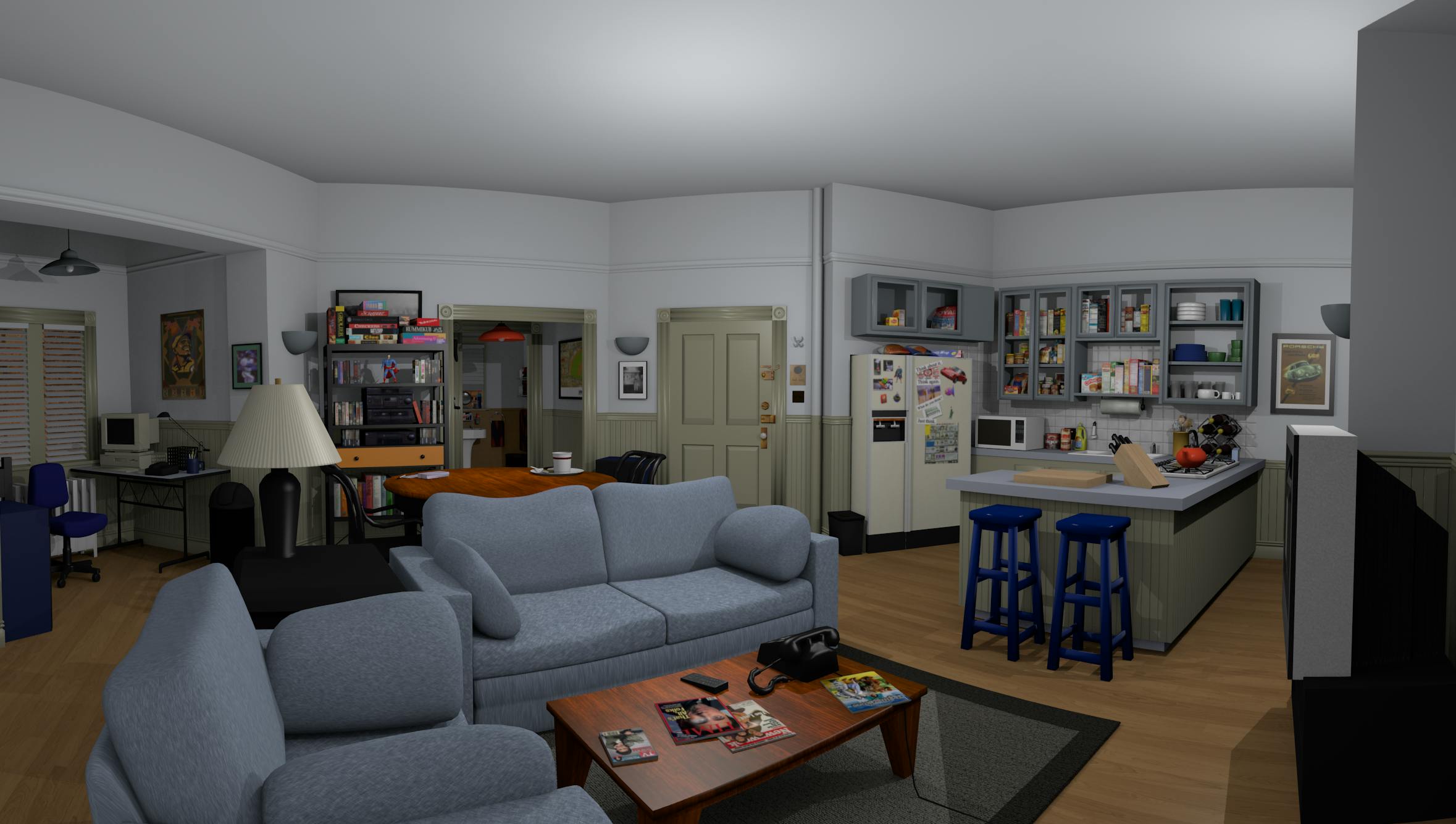 Greg Miller used the Unity coding language to create 'Jerry's Place.' All renderings: Greg Miller