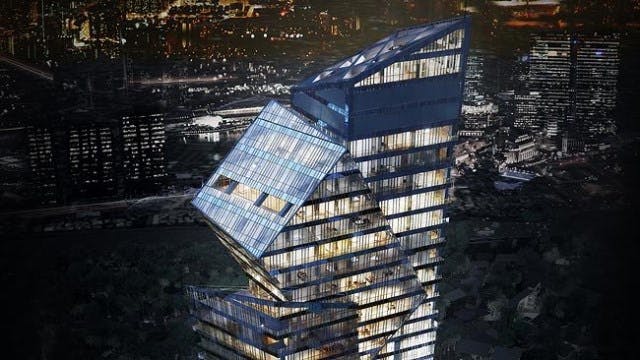 Century Spire will reach 60 stories when construction is complete. Renderings: courtesy Century Properties