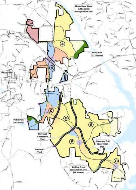 Chatham Park Plan, Courtesy Pittsboro