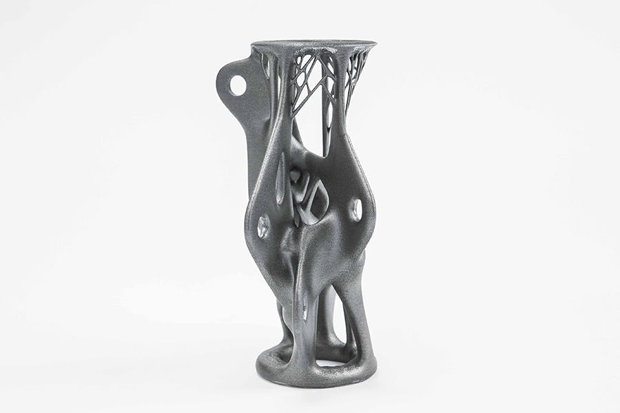 Using 3D printing, Arup engineers were able to design and fabricate this lightweight, complex steel node more efficiently. Phot
