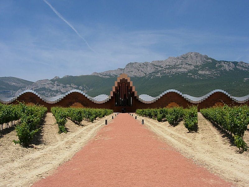 The Ysios winery, also designed by Calatrava, also has had design flaws that resulted in litigation. Photo credit: Roberto Lumbr