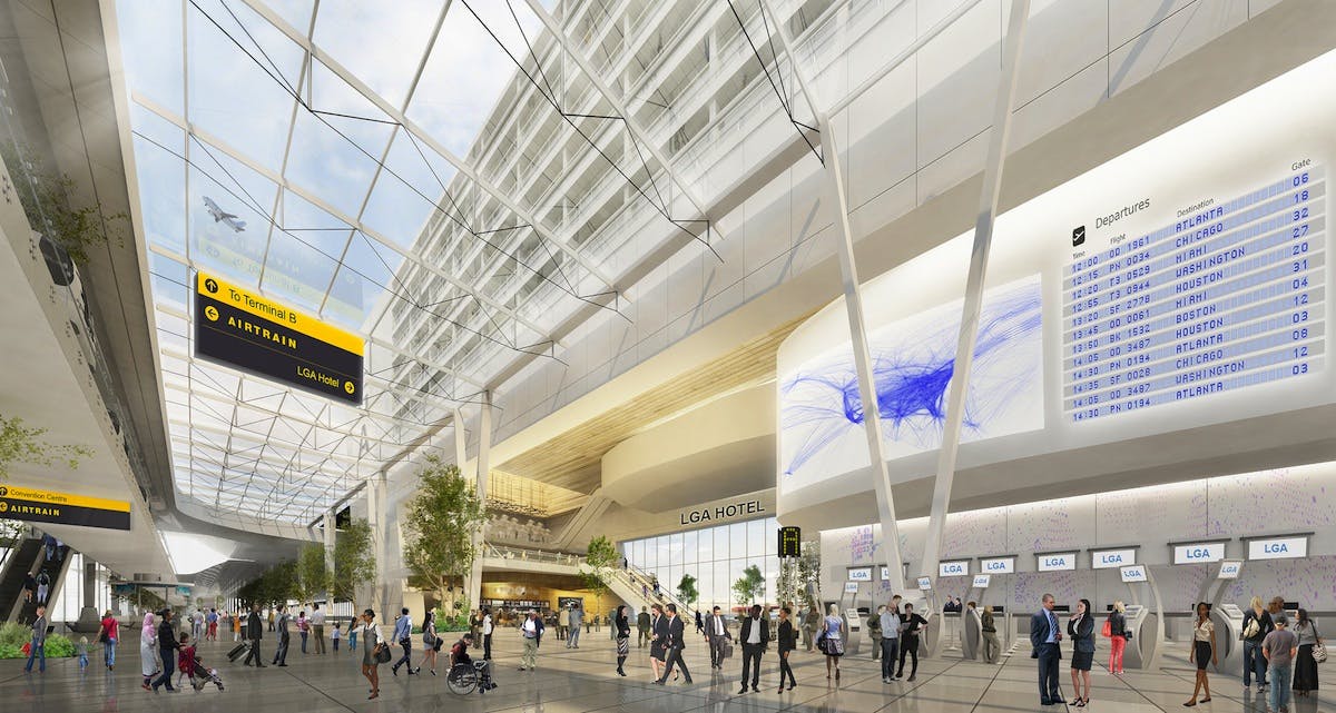 Plans to make over New York&rsquo;s aging LaGuardia Airport are revealed