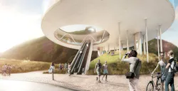 Snøhetta designs ring-shaped cable car station in Italian Alps Snøhetta designs ring-shaped cable car station in Italian Alps