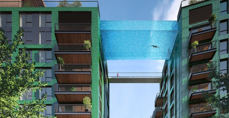 London multifamily building to have transparent swimming pool