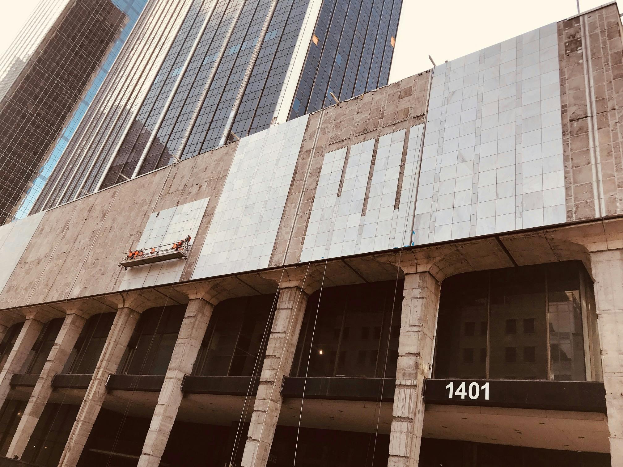 Andres Construction Services crew at First National Tower, Dallas