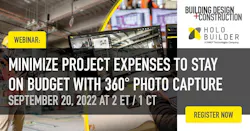 Register today! Webinar: Minimize project expenses to stay on budget with 360° photo capture Register today! Webinar: Minimize project expenses to stay on budget with 360° photo capture