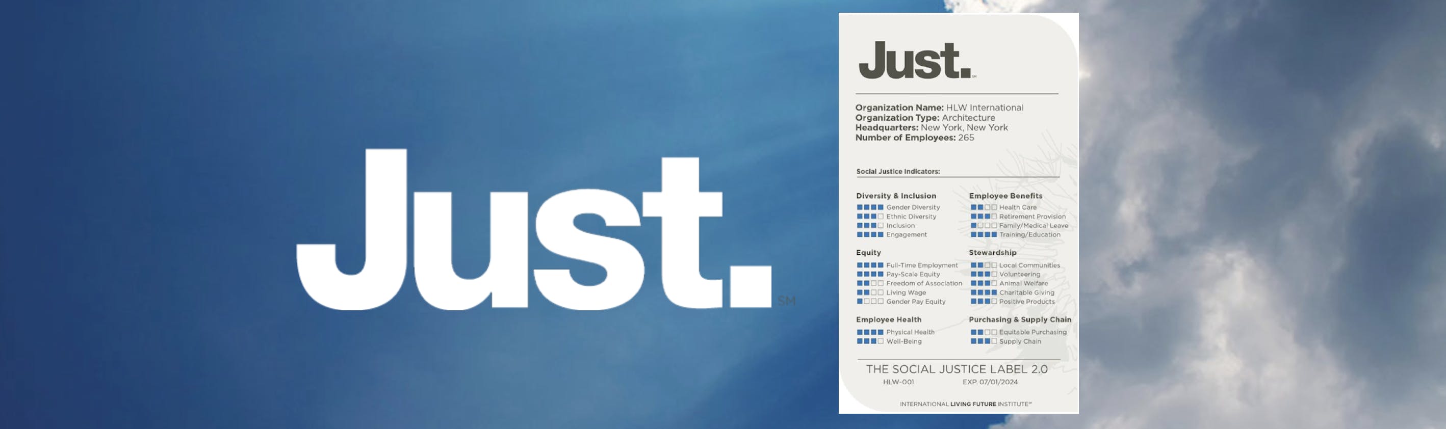 HLW achieves Just 2.0 label for equity and social justice