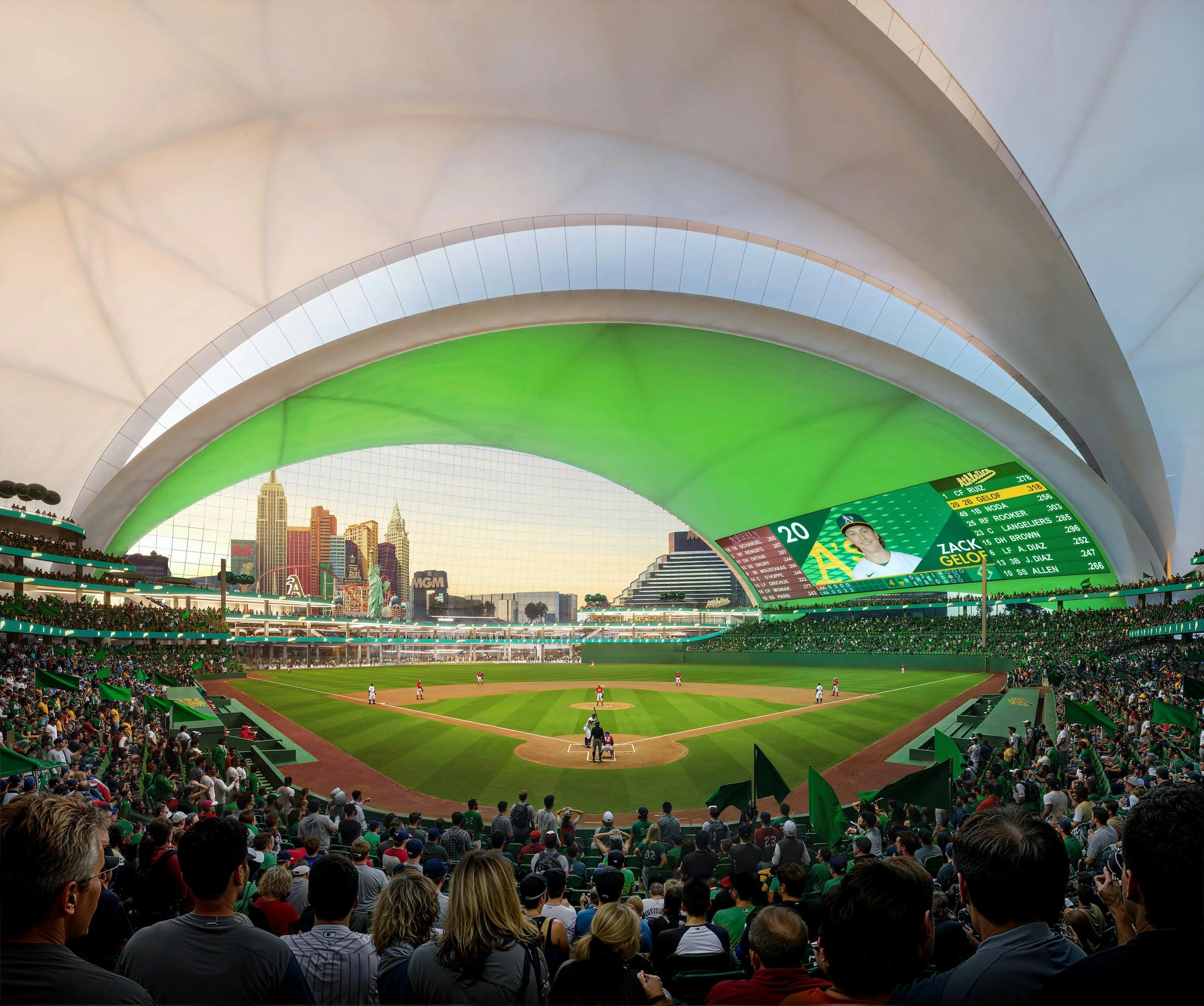 Bjarke Ingels&rsquo; Oakland A&rsquo;s new Las Vegas ballpark Image by negativ