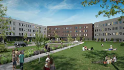 Rendering courtesy Gilbane Development Company, P3 student housing project with 176 units slated for Purdue University Fort Wayne Rendering courtesy Gilbane Development Company, P3 student housing project with 176 units slated for Purdue University Fort Wayne