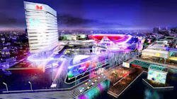 eSports village aerial rendering of Populous eSports arena eSports village aerial rendering of Populous eSports arena