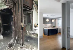 Structural element retained in Polhemus Residences Structural element retained in Polhemus Residences